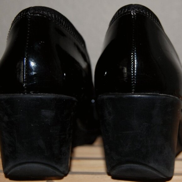 Kenneth Cole, Lacross Women Size 8 Patent Wedge Black Shoes - Picture 12 of 14